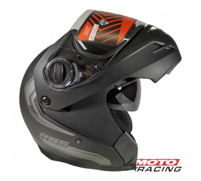 CASCO RS5 VECTOR NEGRO- GRIS MATE REBATIBLE "M" 58cm (HAWK)